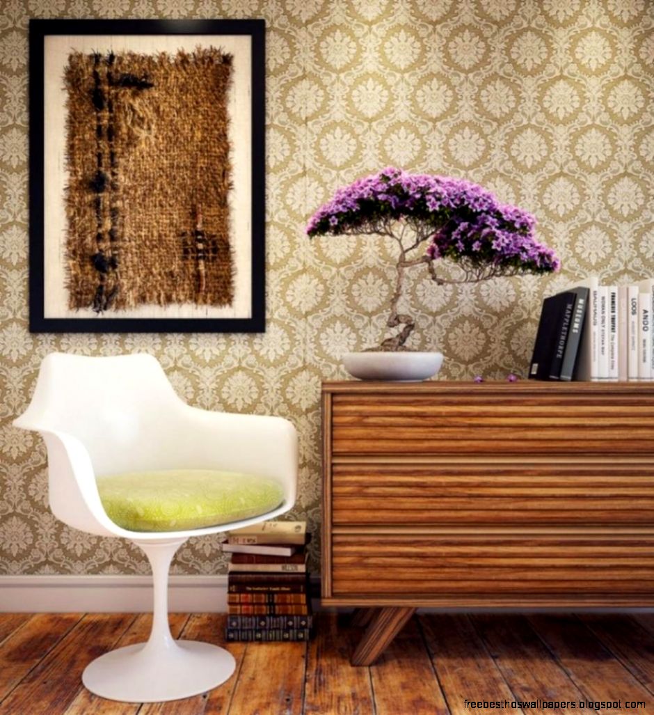 Awesome Reading Room Design With Printed Wallpaper Decor With Awesome Reading Room Design With Printed Wallpaper Decor With