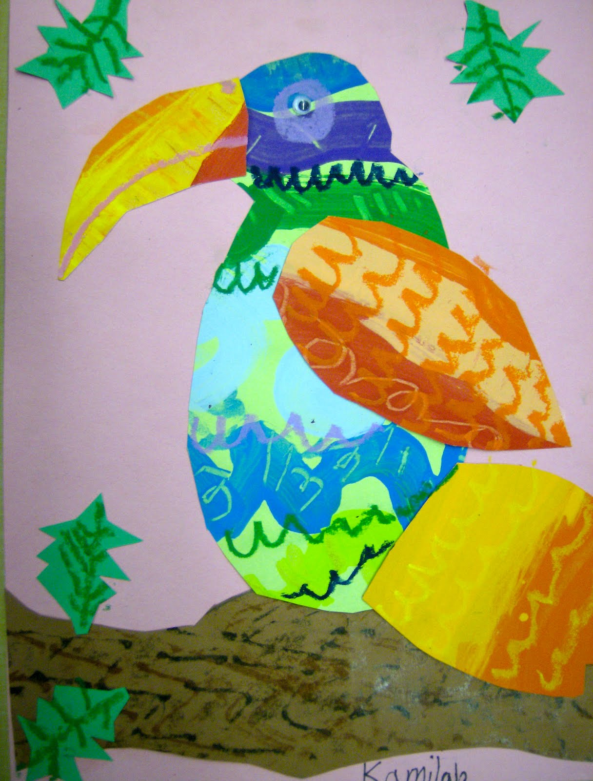Zilker Elementary Art Class: 1st Grade Eric Carle Collages
