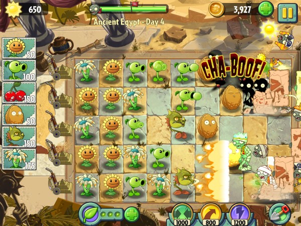 Plants vs. Zombies 2: It's About Time - Gameplay Walkthrough Part 1 -  Ancient Egypt (iOS) 