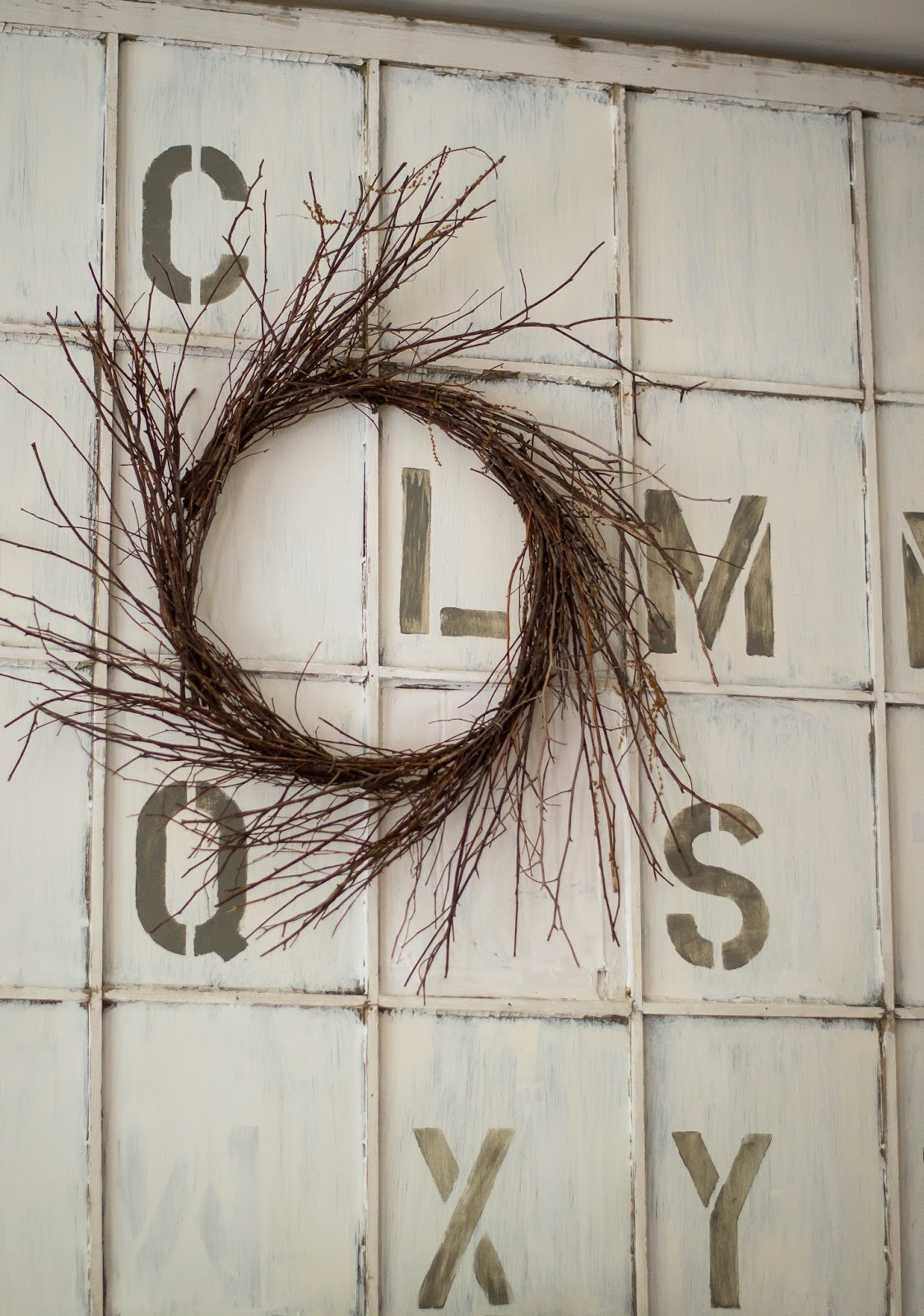 Down to Earth Style Add Painted Letters to an Old Window