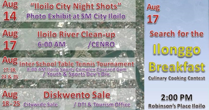Iloilo City 76th Charter Day Celebration Schedule of Activities and Events - Part 1