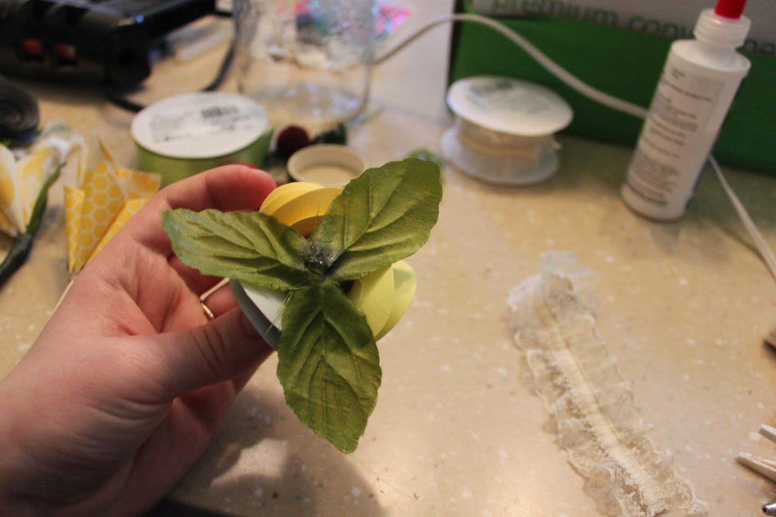 Camp Girl in the Real World DIY Paper Flower Wrist Corsage