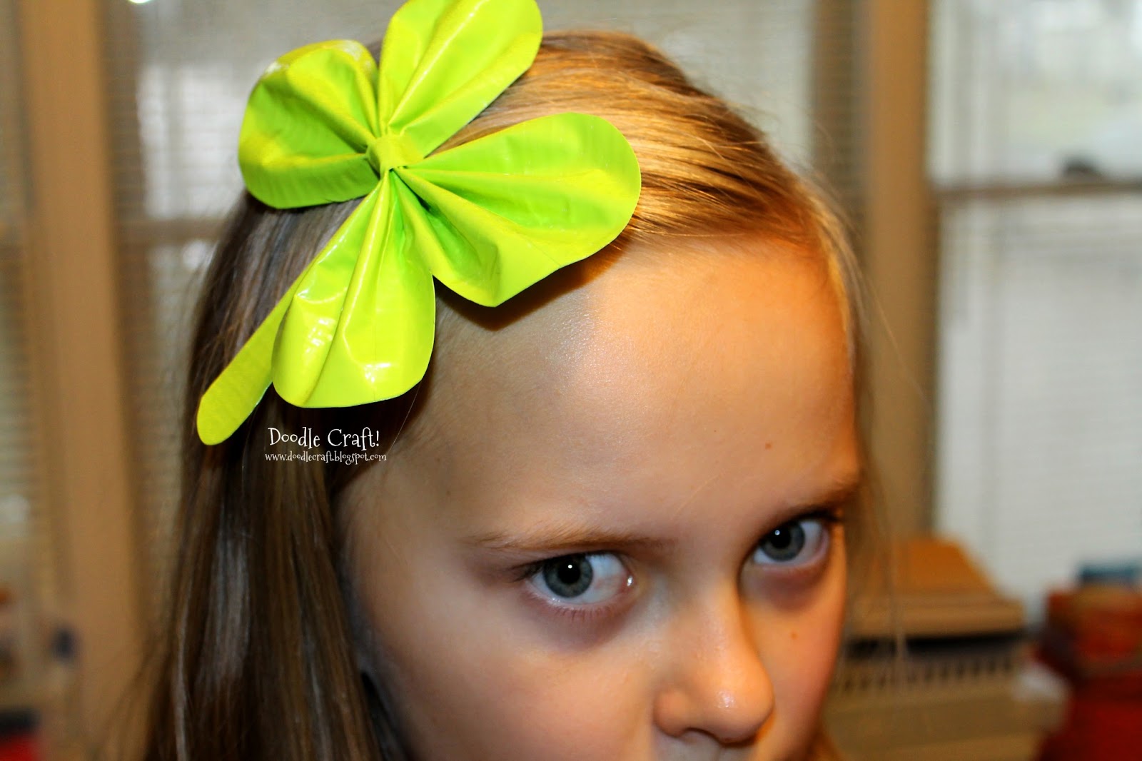 Doodlecraft Shamrock Duct Tape Hair bow!
