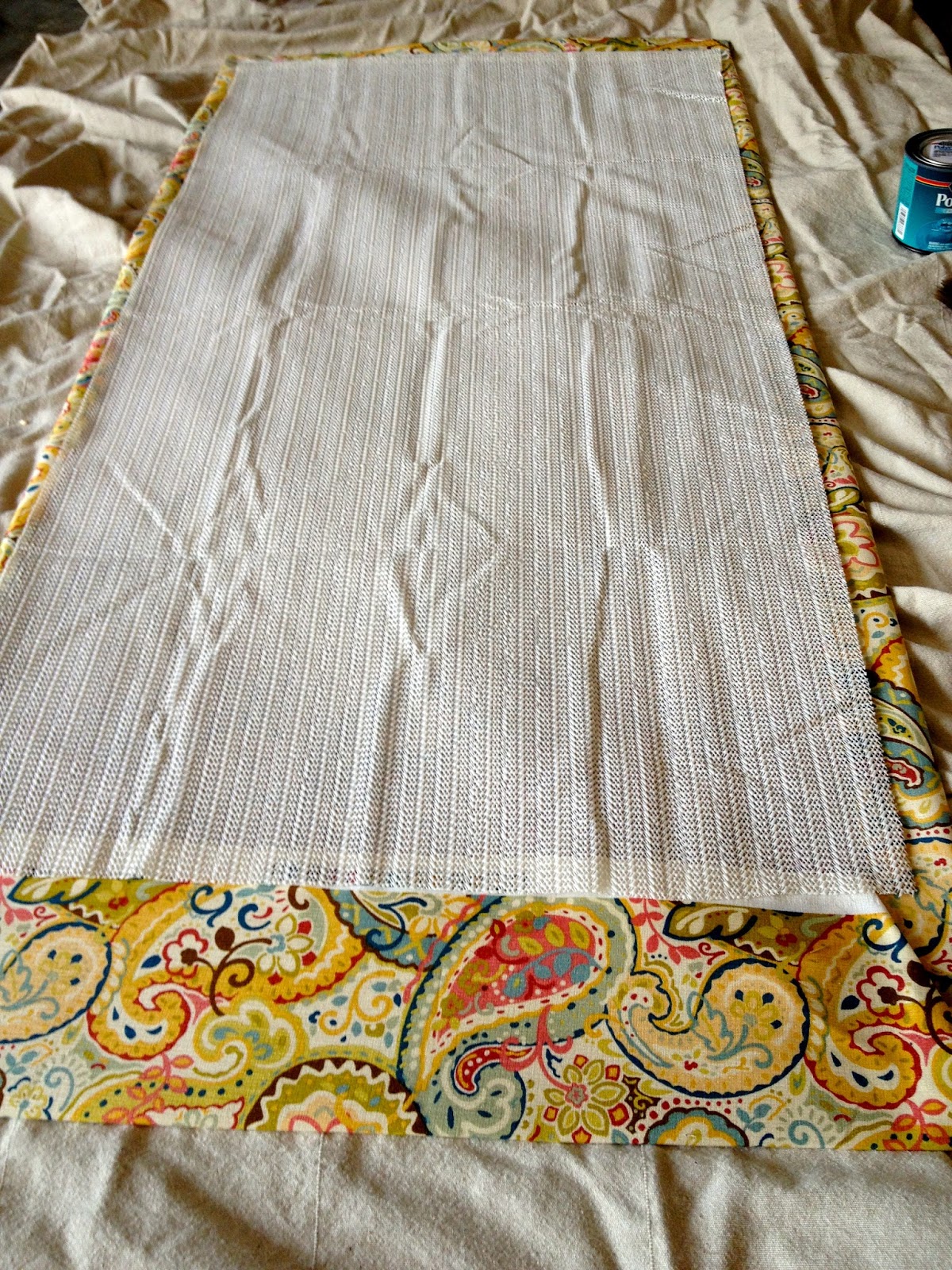 Make a Simple Custom Rug with Fabric Overthrow Martha
