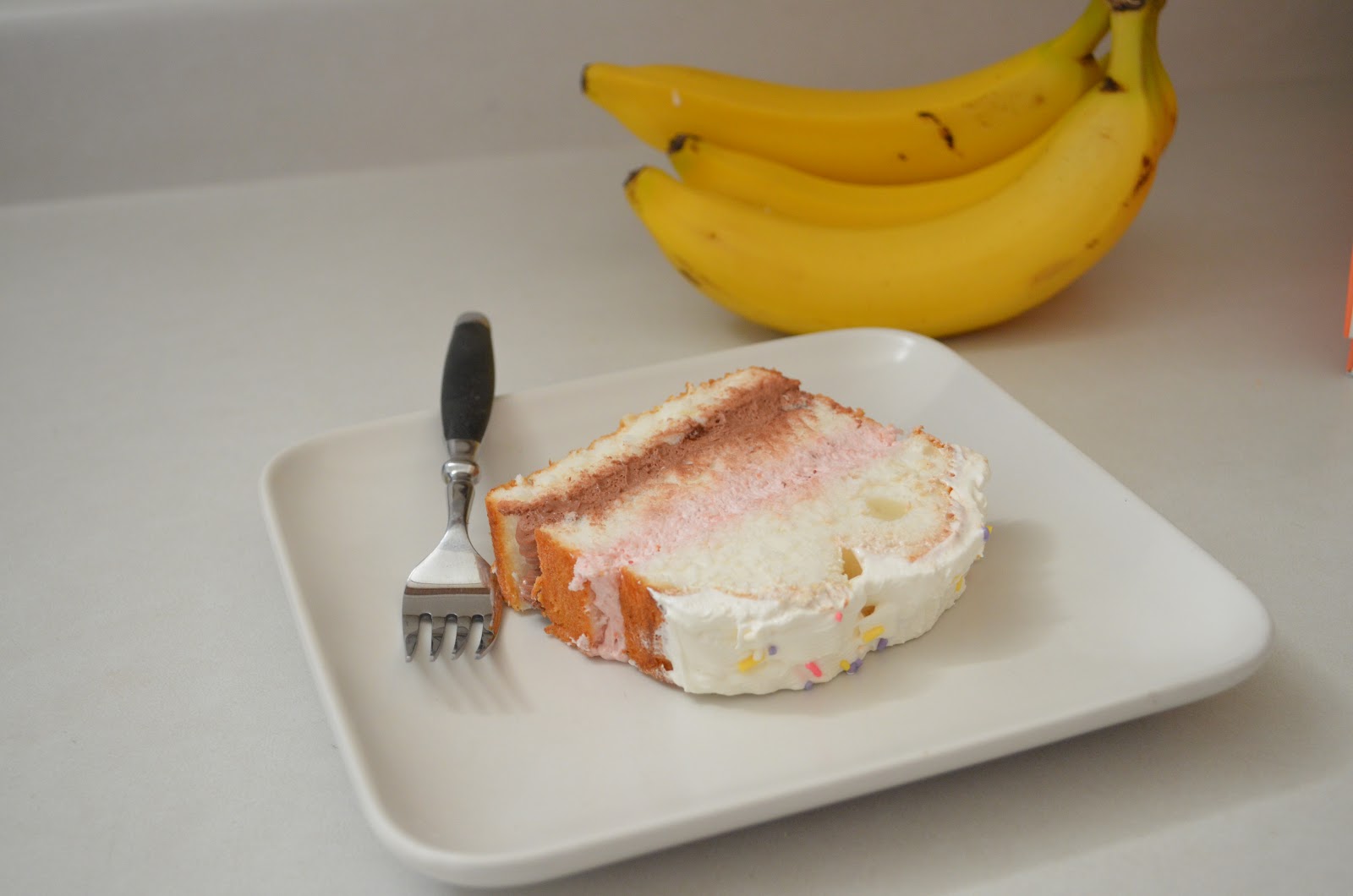 Neapolitan Angel Food Cake with Cool Whip Frosting Eclectic Momsense
