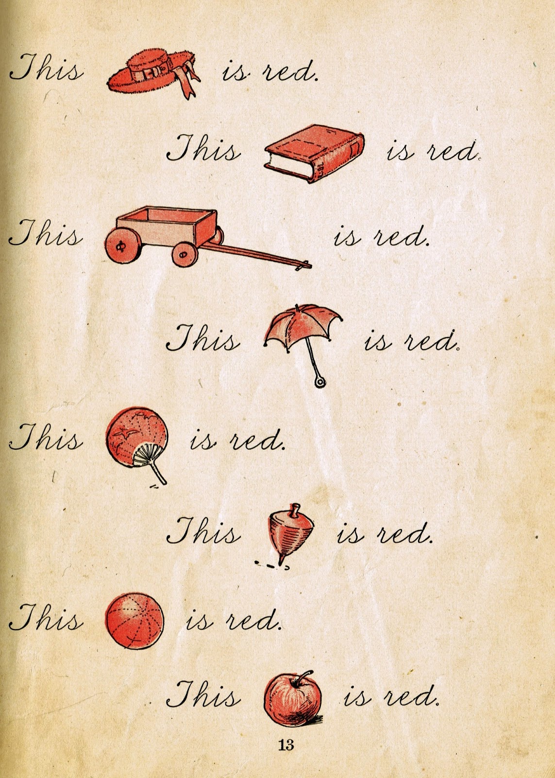 Antique Graphics Wednesday Early 1900's Primer Book Page Knick of Time