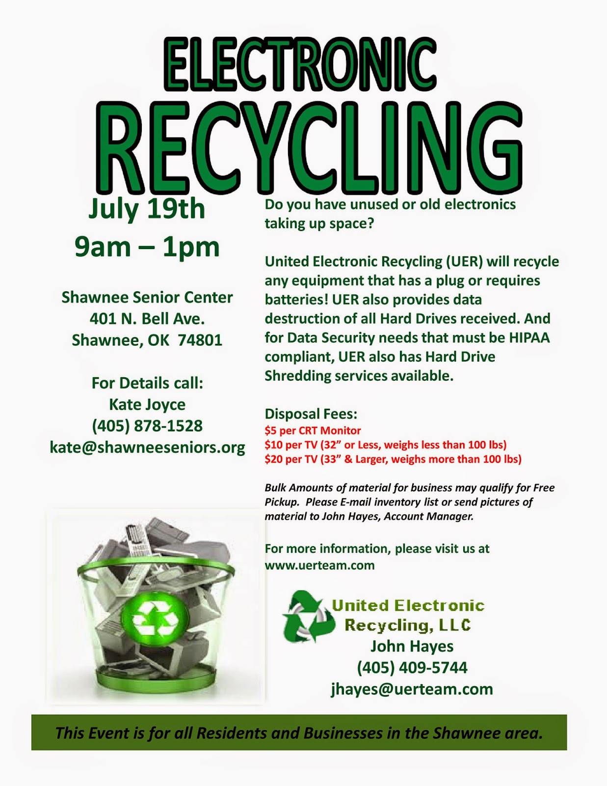 Sustainable Shawnee Electronic Recycling Event in Shawnee