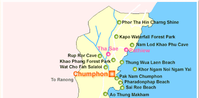 Map of Chumpon