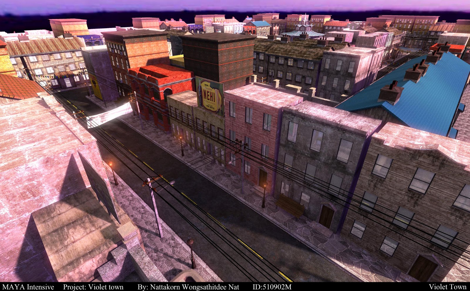 Nattakorn Wongsathitdee Nat 3D Violet Town Render images