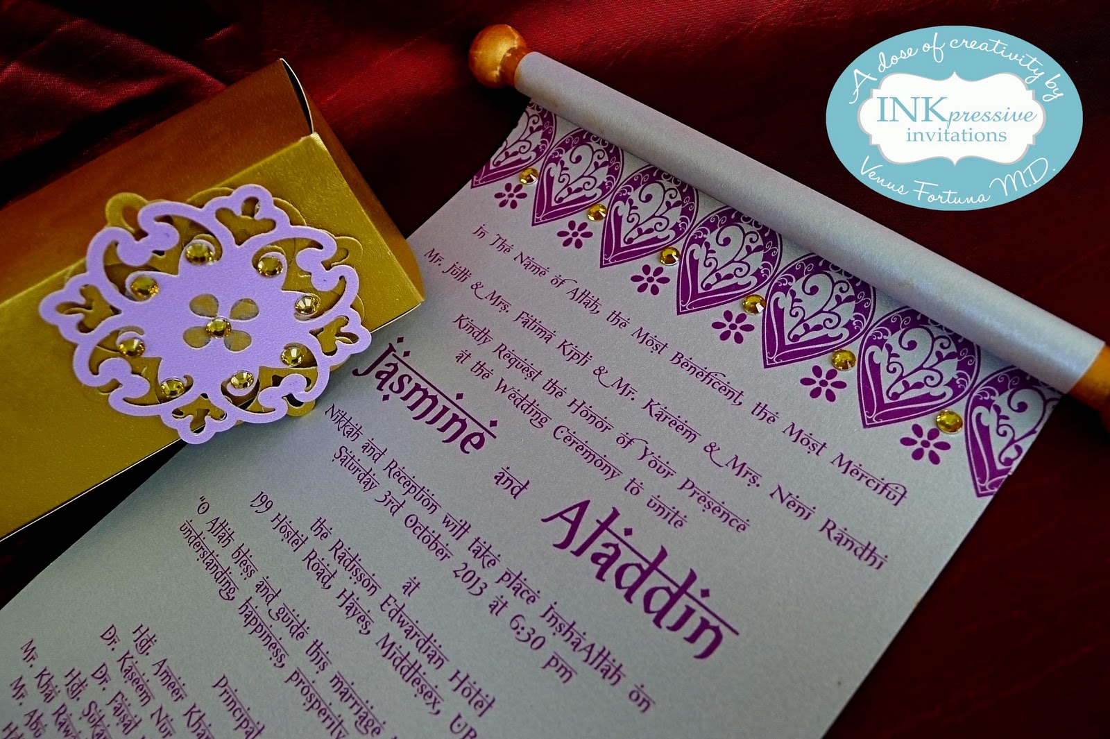Beautiful Scroll Arabian Nights Inkpressive Invitations And Crafts