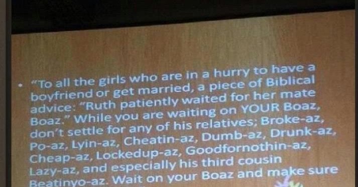 Tell me why the world is weird: Ruth totally did not "wait" for Boaz