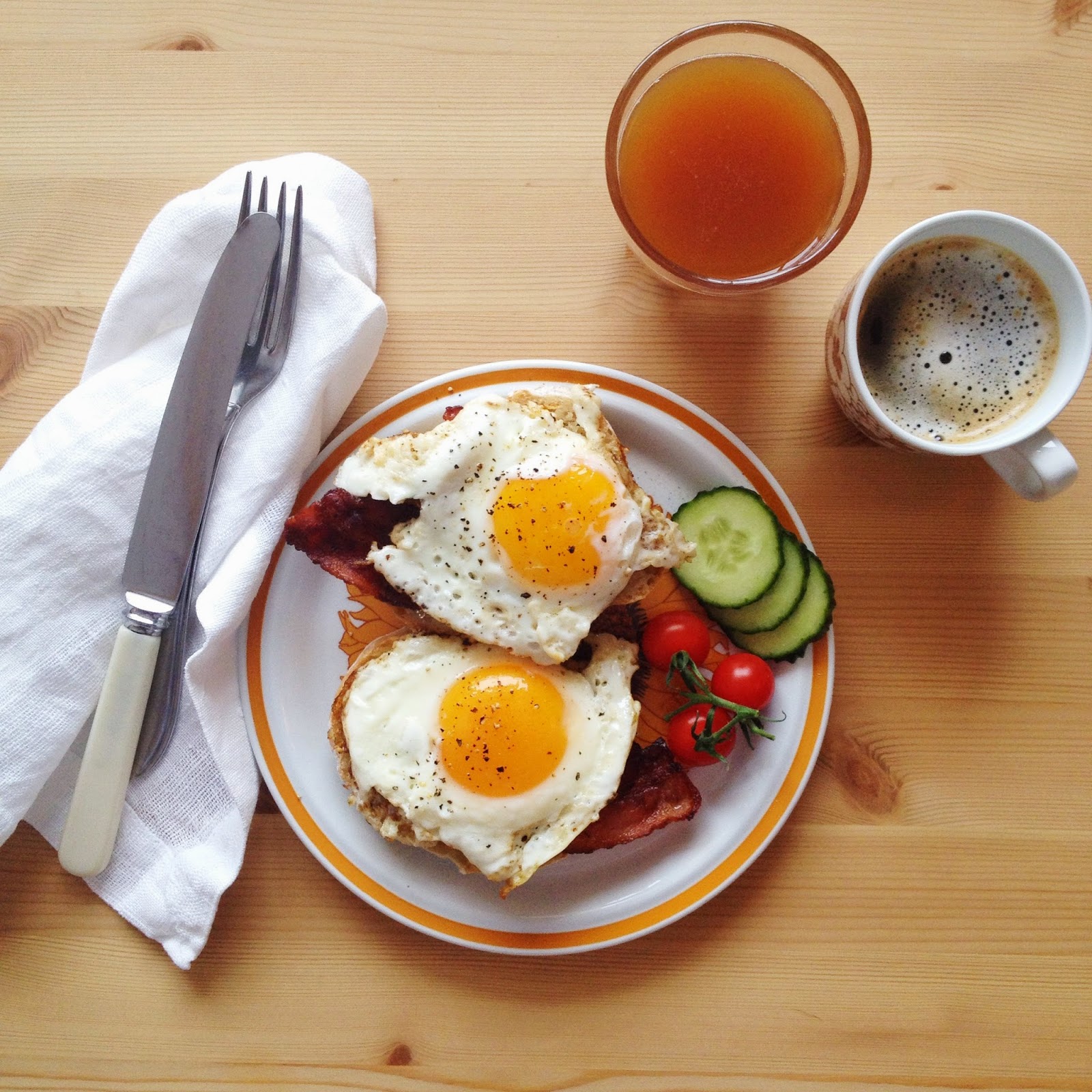 [kjøkkentjeneste] Helgefrokost egg og bacon!