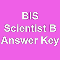 BIS Scientist B Exam Answer Key for 18th October 2015 