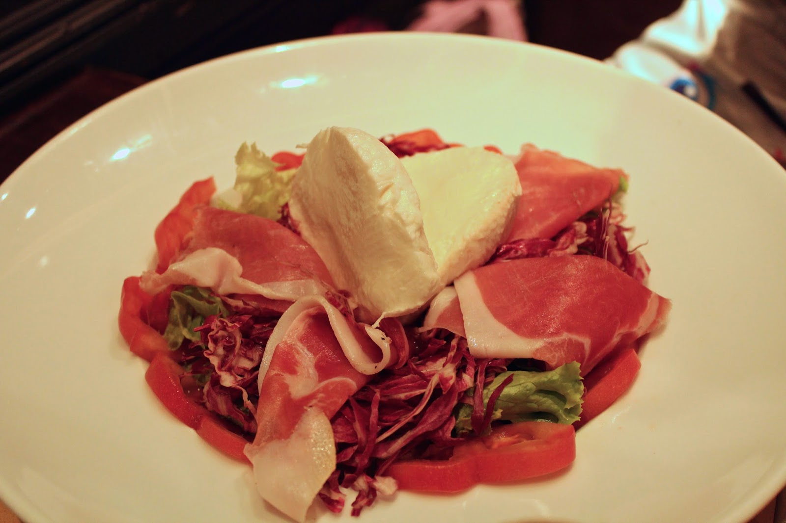 Tuscan ham & mozarella salad