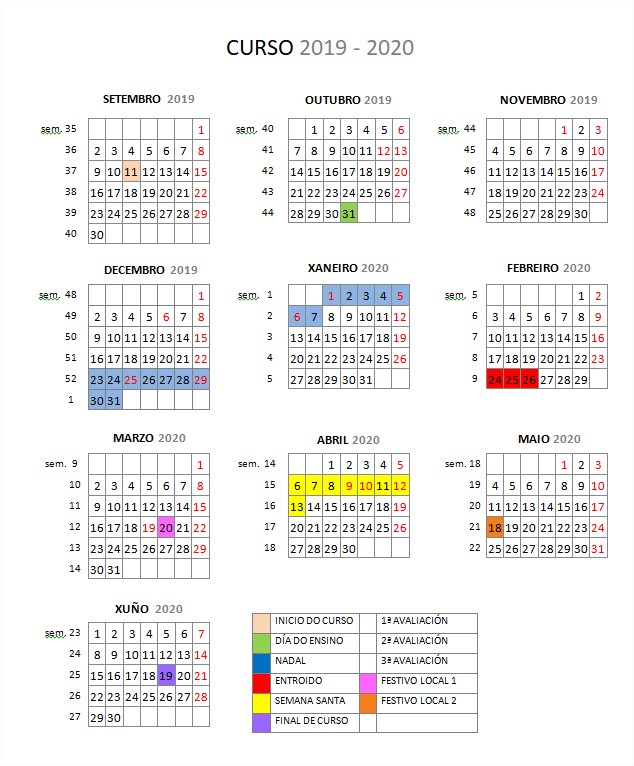 Calendario escolar