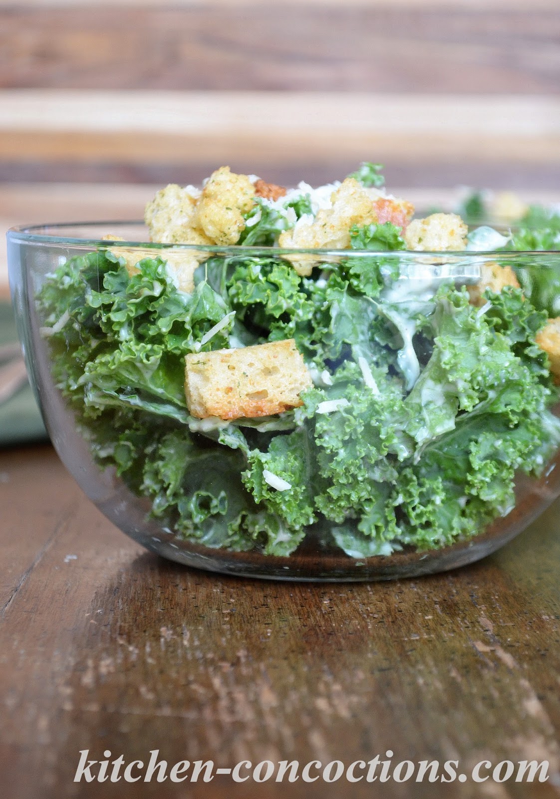 Kale Salad with Creamy Anchovy Dressing Kitchen Concoctions