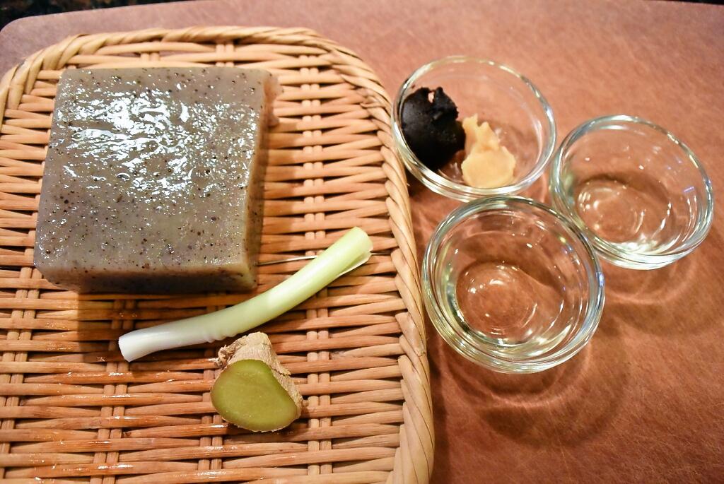 Recipes for Tom Konnyaku no miso oden / boiled konnyaku yam cake with