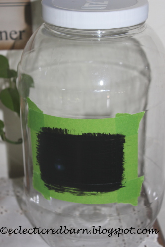 plastic pretzel container with chalkboard paint