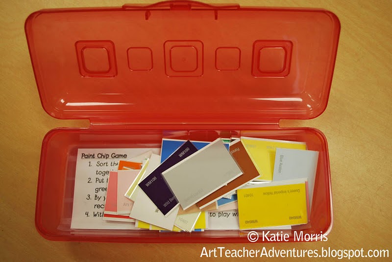 Adventures of an Art Teacher Paint Chip Game