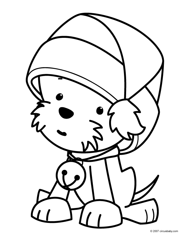 Christmas Puppy Coloring Pages | Team colors