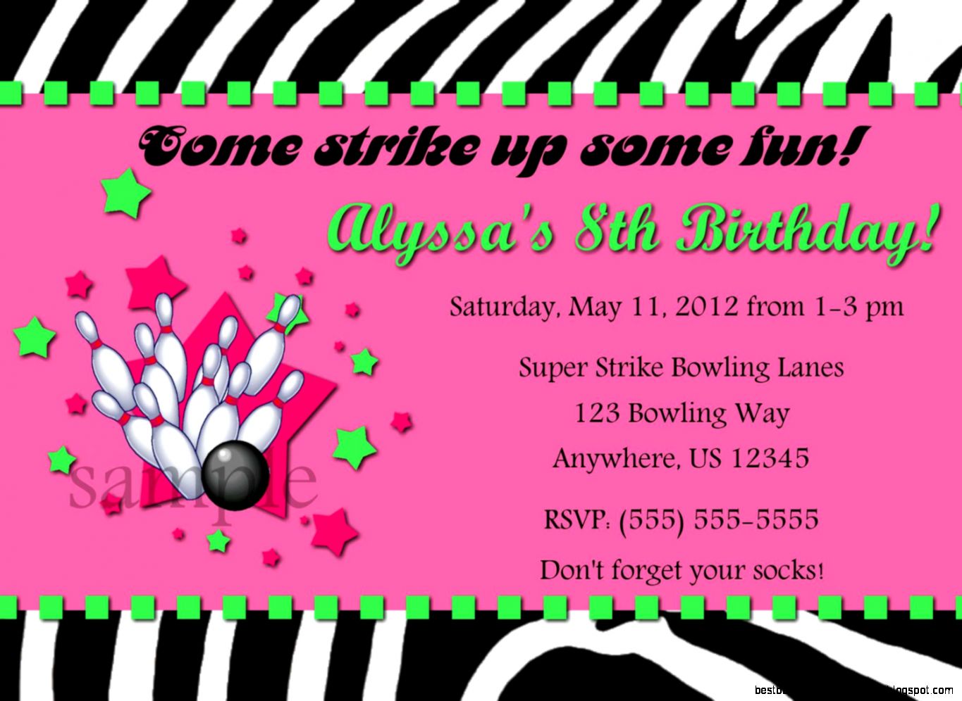 Bowling Party Invitations In Colorful Design And Colors on Party Bowling Party Invitations In Colorful Design And Colors on Party