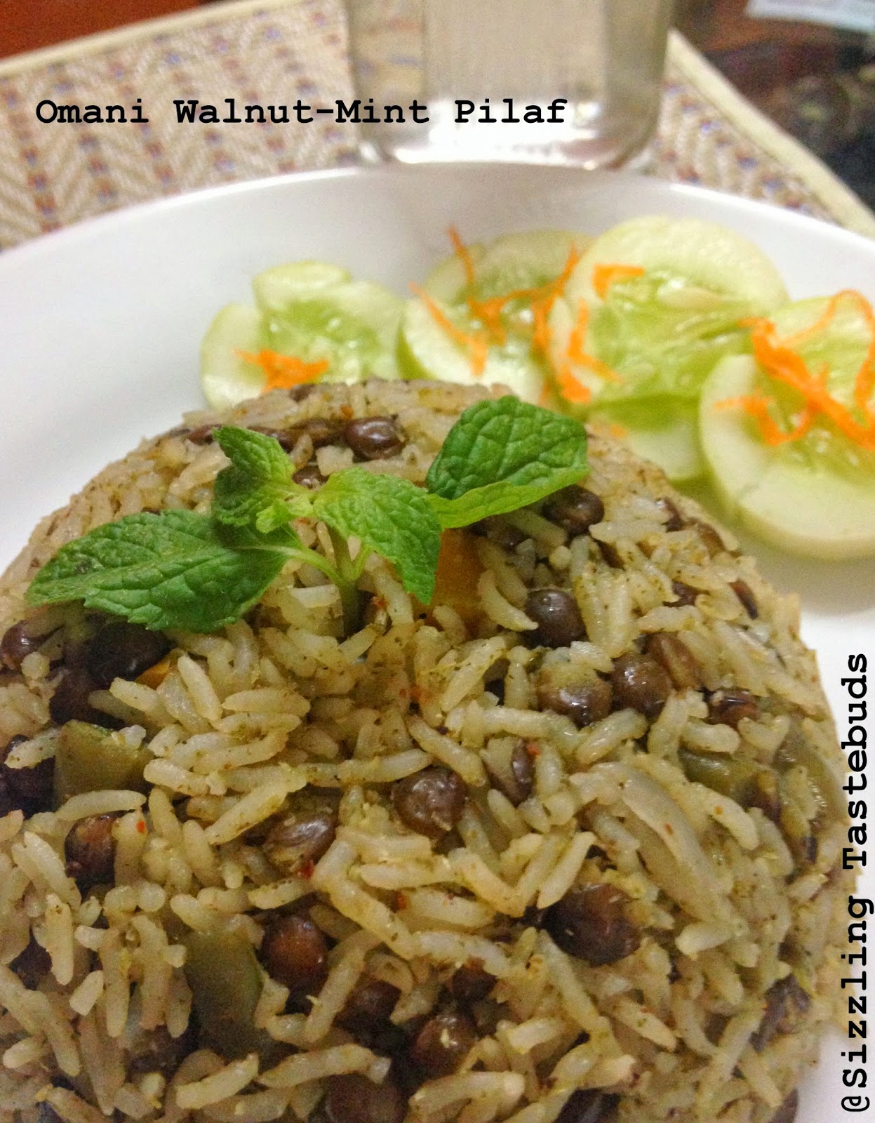 Sizzling Tastebuds Omani Minty Walnut And Lentil Pilaf Main Course