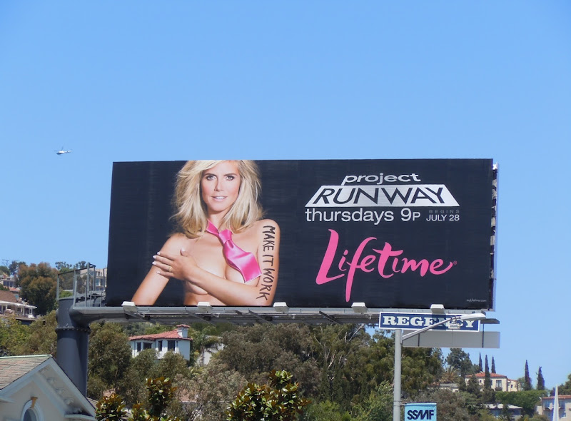 Naked Heidi Klum Project Runway season 9 billboard Naked Heidi Klum Project Runway 9 billboard