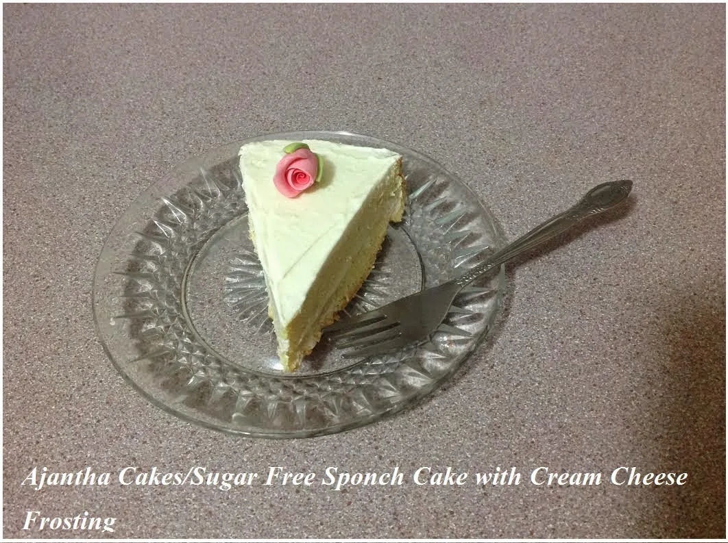 Ajantha Cakes/Sugar Free Cake with Splenda and Cream Cheese Frosting