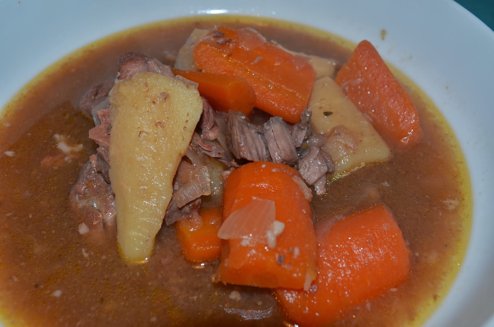 Slow cooker beef casserole with hoisin sauce and vegetables