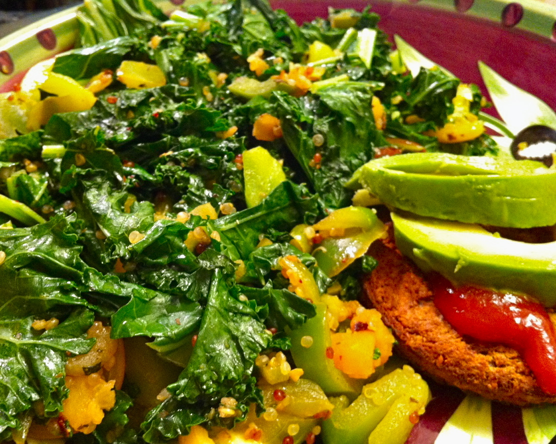 Evolve Vegan Kale Quinoa Salad