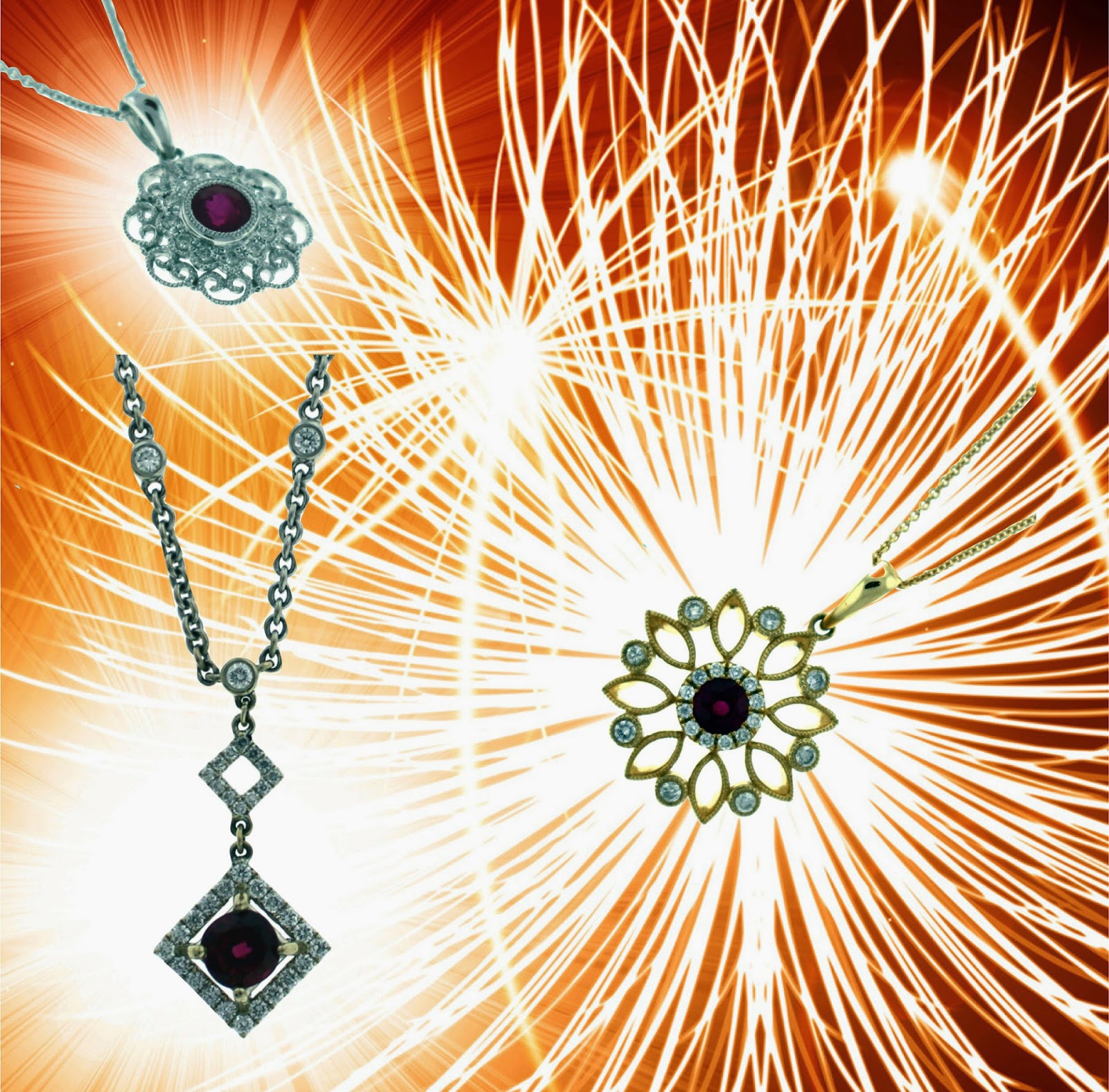 Facet Foundry Jewelry Studio Sizzling Hot Ruby necklaces