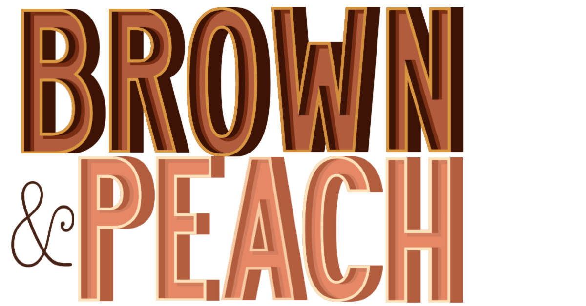 Brown and Peach