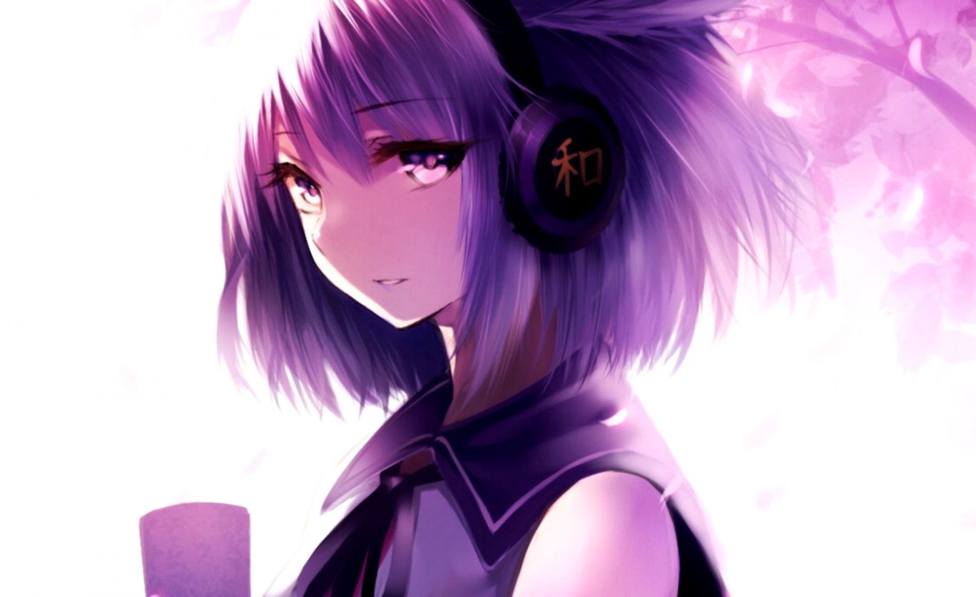 Purple Anime Girl Wallpaper Image Wallpaper Collections