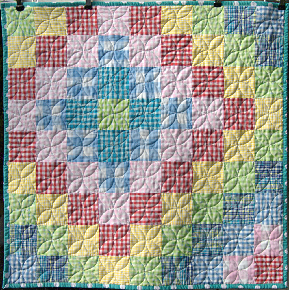Pippin Sequim Gingham baby quilt