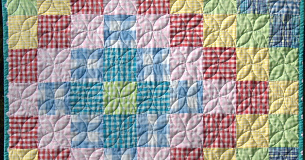 Pippin Sequim Gingham baby quilt