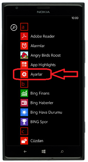 programsepetimiz nokia lumia 625 format