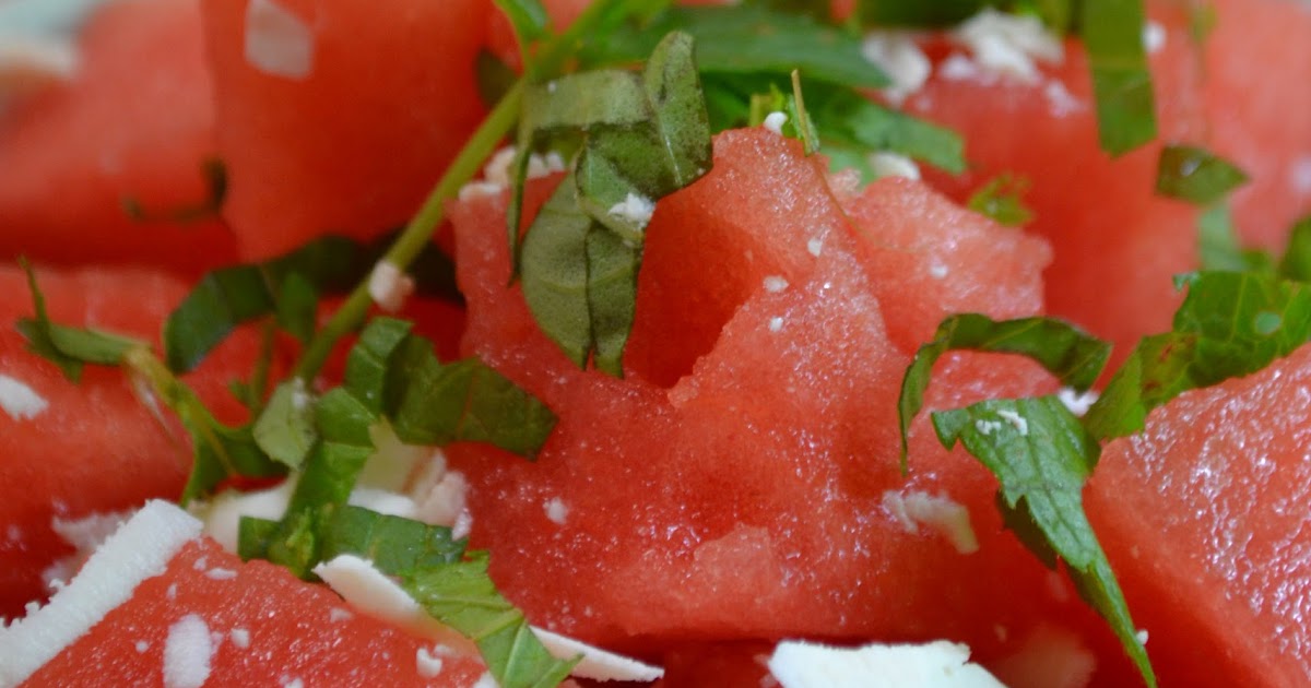 Day 223 Watermelon & Ricotta Salata salad with basil & mint