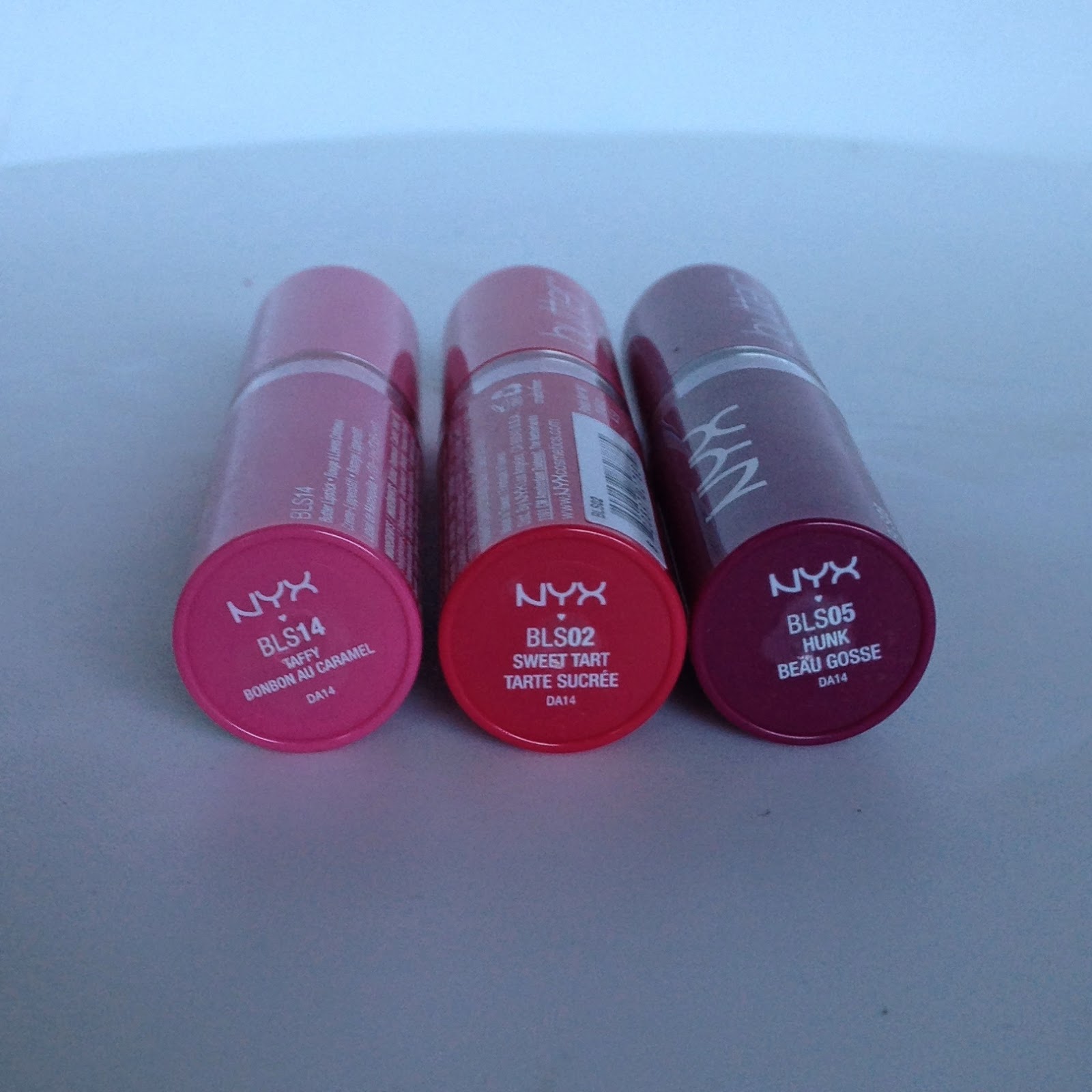 Makeupgirls76 NYX Butter Lipstick Review Taffy, Sweet Tart and Hunk