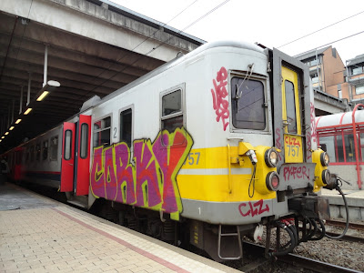 Action painting bringing art to the trains