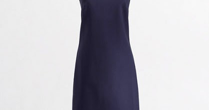 j crew navy scalloped dress