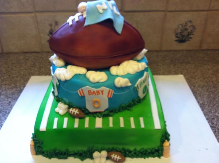 Katrina S Custom Cakes Football Baby Shower Cake