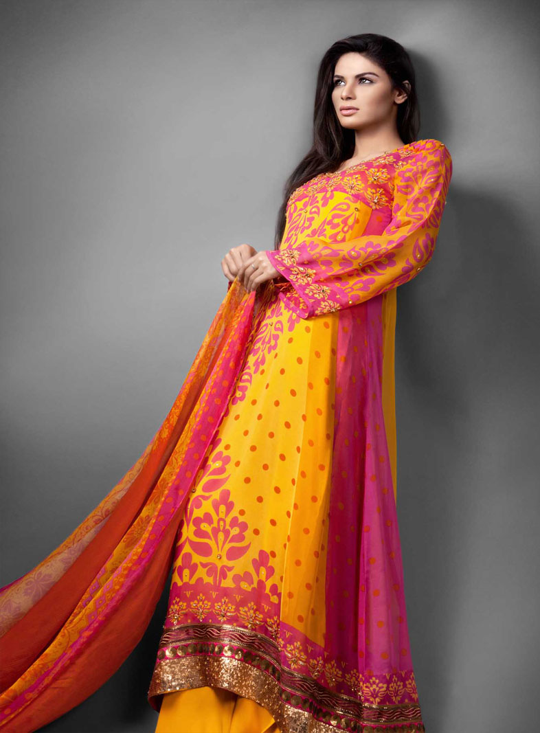 Gul Ahmed Summer Dore Silk Collection 2012.