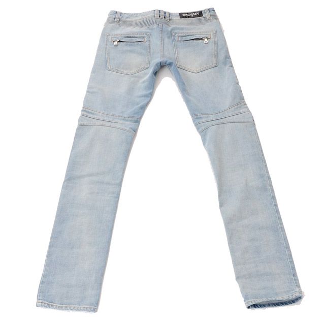 light blue balmain jeans