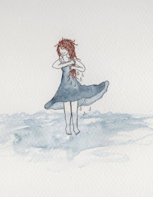 blue girl (enlarge drawings bij clicking)