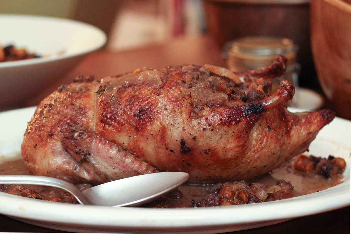 The Butcher and The Baker Sunday Dinner Roast Duck with Apple Sausage