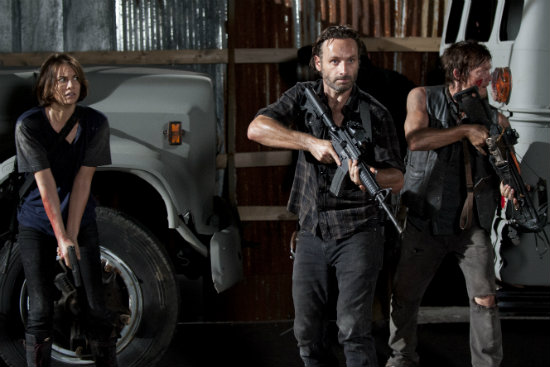 THE WALKING DEAD: "The Suicide King" S3E9 Andrew Lincoln,Laurie Holden, Steven Yeun, Chandler Riggs, Norman Reedus, Lauren Cohan, Danai Gurira, Michael Rooker, David Morrissey, zombies, Robert Kirkman, Glen Mazzara, AMC