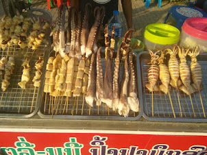 SQUID barbecue in Vientiane "Night Market"