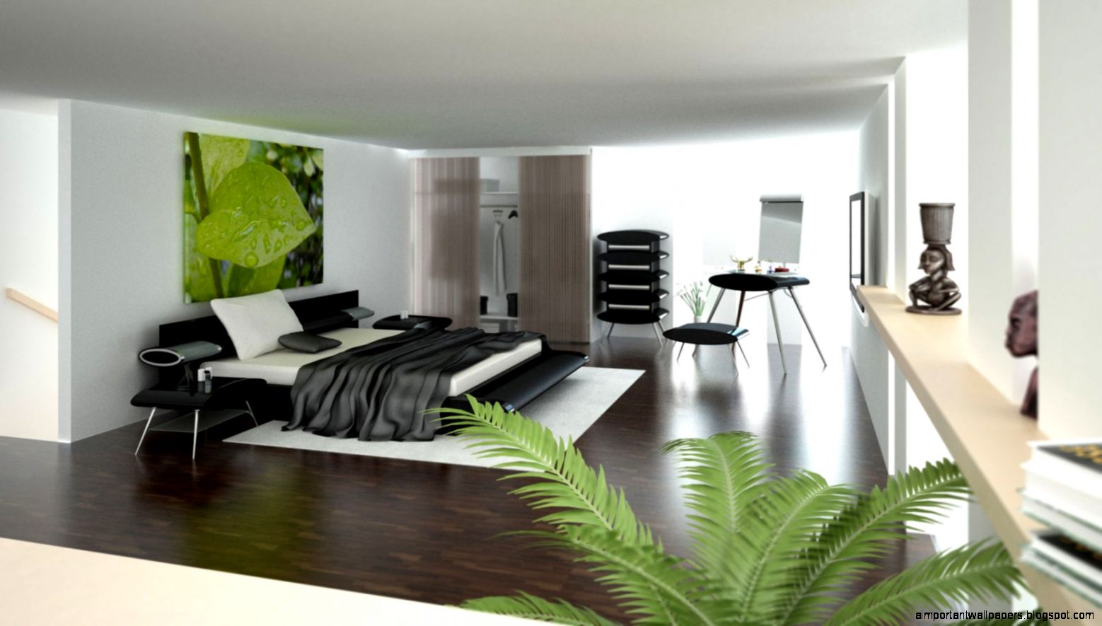 Stunning Exotic White and Black Bedroom Interior Design with Fresh Stunning Exotic White and Black Bedroom Interior Design with Fresh