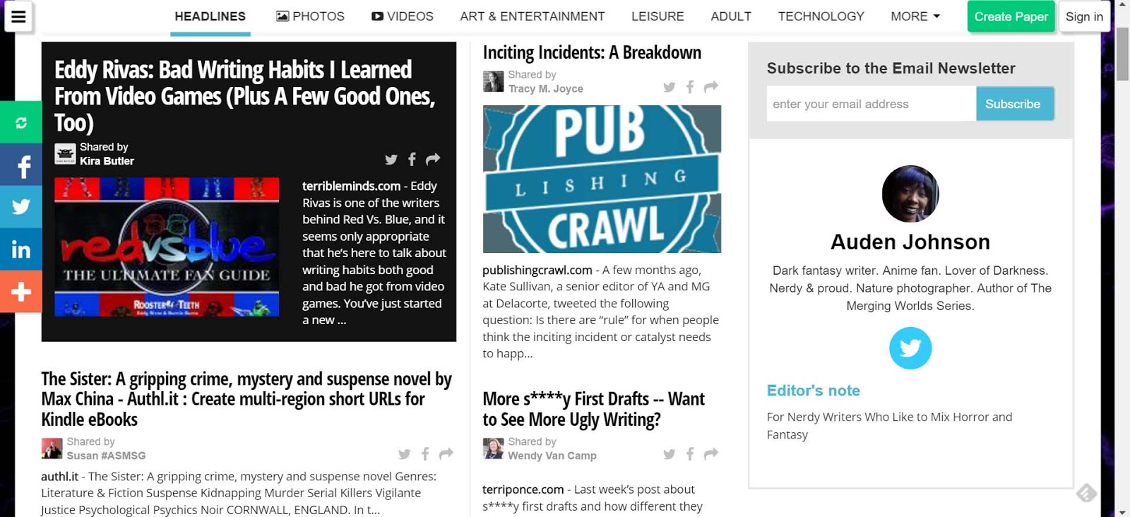 The Life of an Author Behind The Week in Links