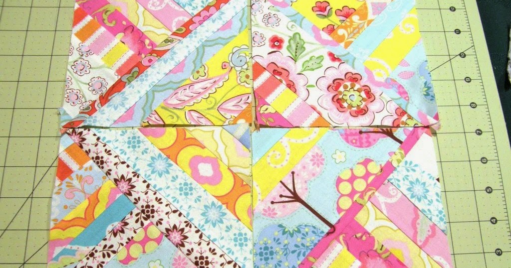 The Woman on the Hill Easy Strip Diamond Quilt Block